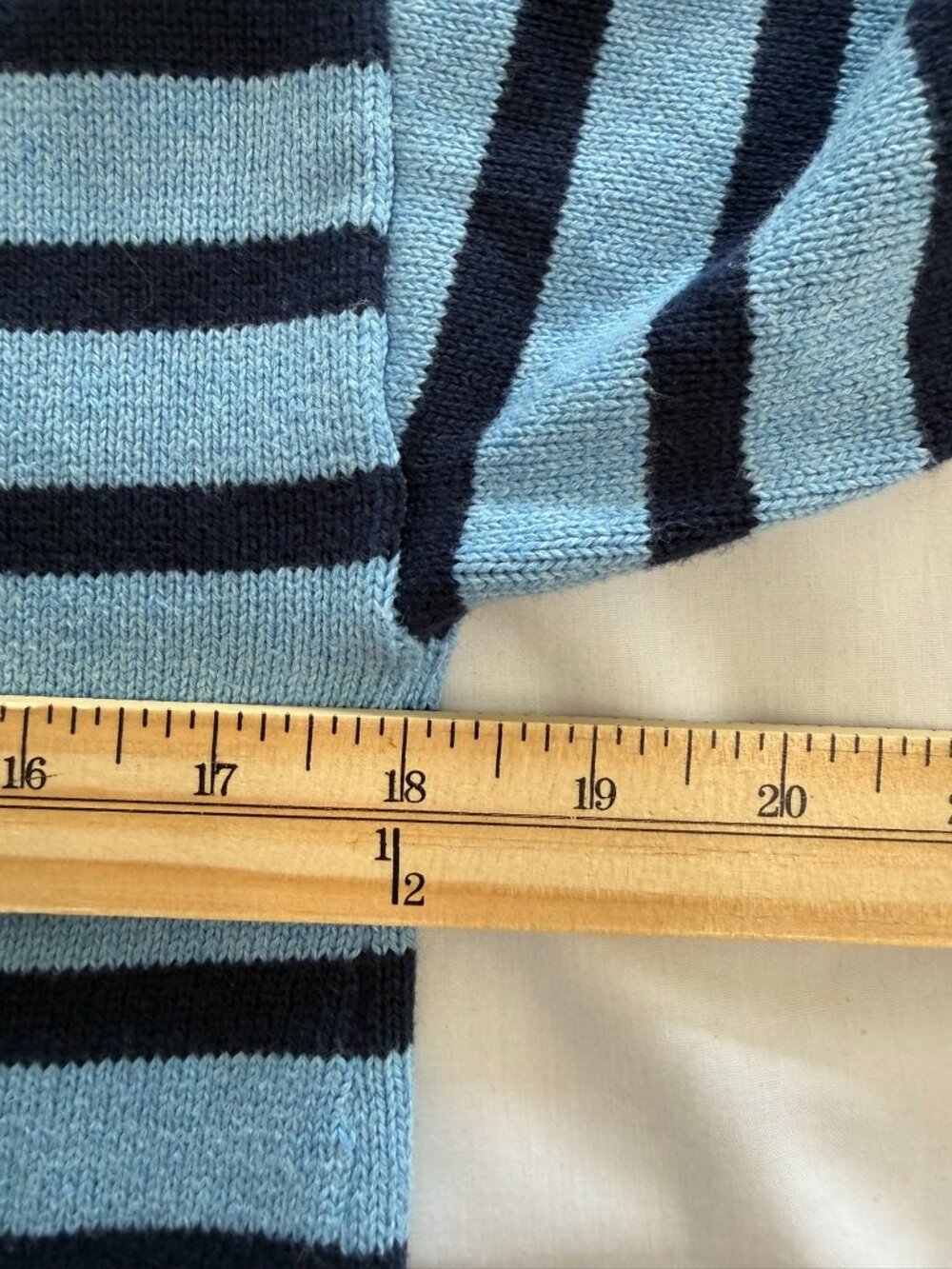 J.Crew Extra-Soft Yarn Striped Crewneck Sweater Blue Navy Size XS - Picture 6 of 9